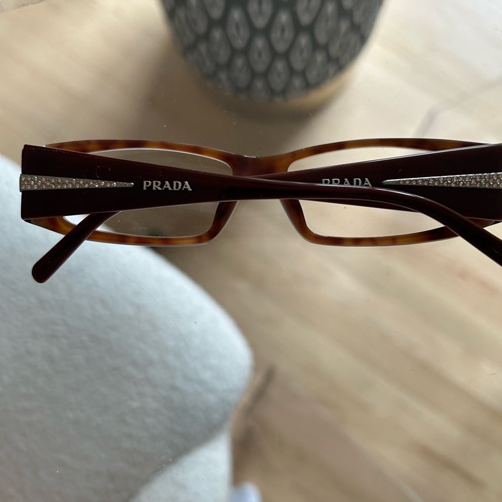 Vintage Prada Brown Rectangular Glasses - - image 8
